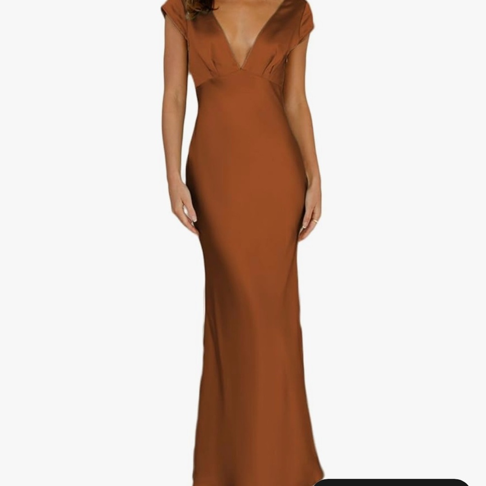 Apricot/Rust silk Dress